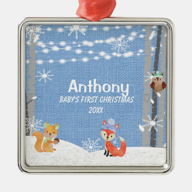 Primer ornamento personalizado del animal del (Frente)