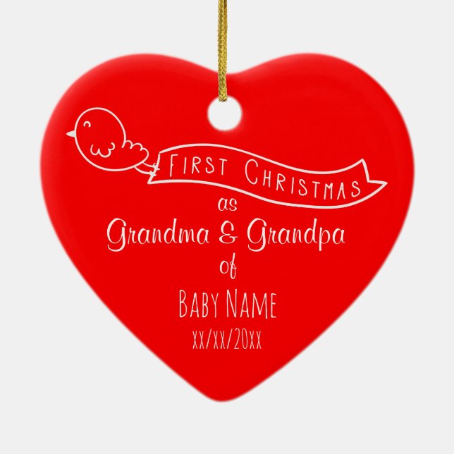 Primer ornamento personalizado del navidad de los (Atrás)