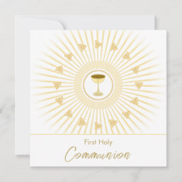 Primer oro comunitario con cruz, invitación