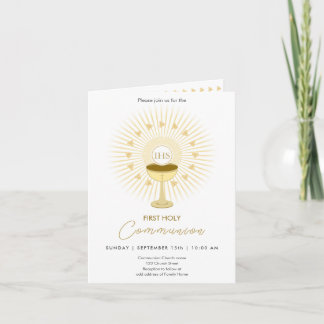 Primer oro comunitario con invitación de cáliz