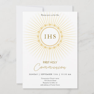 Primer oro de la comunión con invitación de letras
