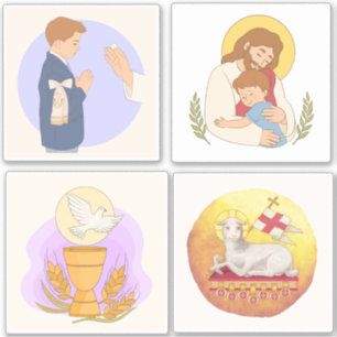 Primer pegatina conjunto de la Santa Comunión