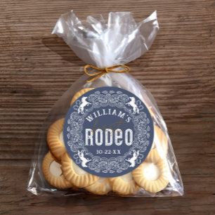 Primer Pegatina de Rodeo del Primer Cumpleaños - M