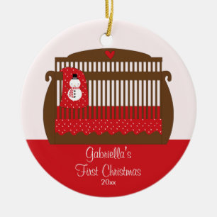 Primer pesebre del navidad del ornamento del