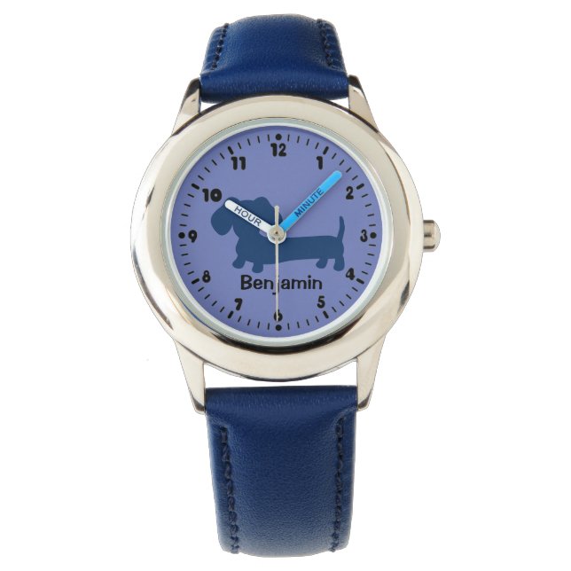 Primer reloj de niños - Dachshund tema y personali (Anverso)