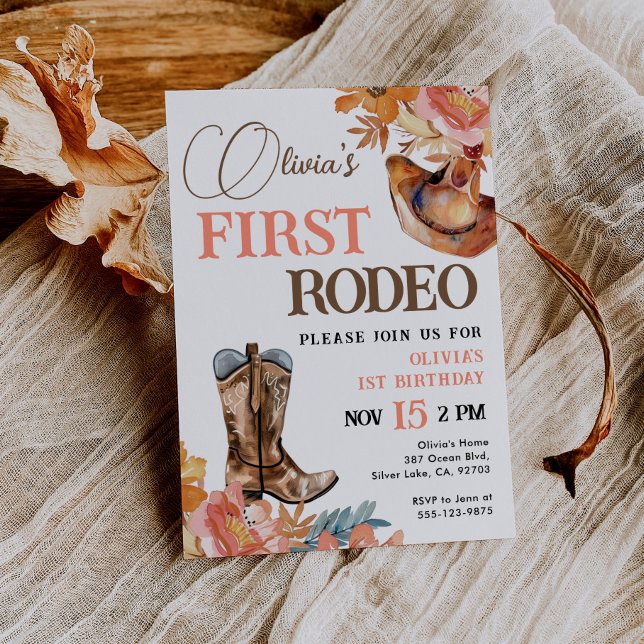 Primer Rodeo Chica Occidental Invitación de cumple (Subido por el creador)