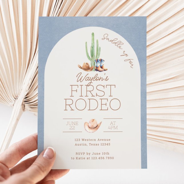Primer Rodeo Invitación a Cumpleaños (First Rodeo Birthday Invitation)