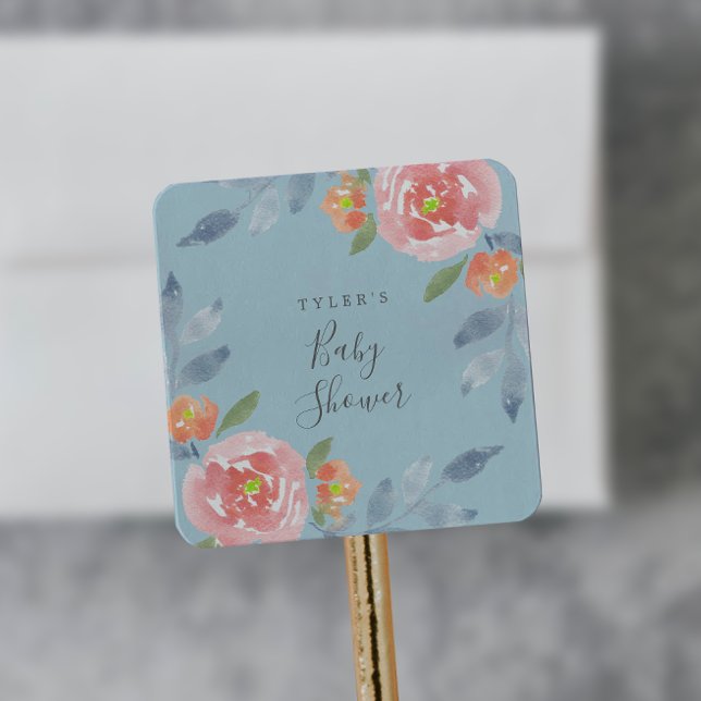 Primer Sello para sobres de Baby Shower floral en  (Subido por el creador)