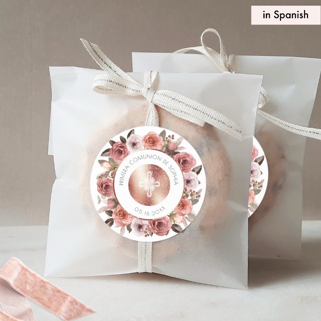 Primer Sello para sobres/Favor Floral de la Comuni (Subido por el creador)