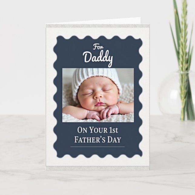 Primer tarjeta de retrato del Día del Padre (Anverso)
