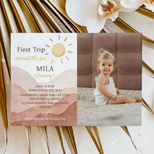 Primer viaje alrededor de la invitación a la foto