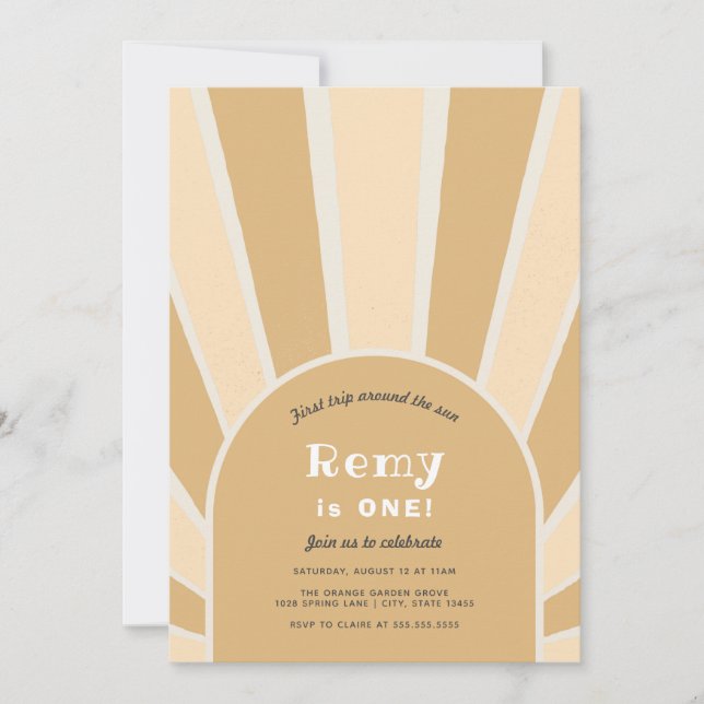 Primer viaje alrededor de la invitación al cumplea (Anverso)