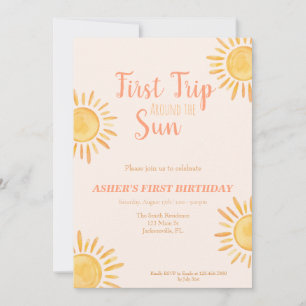 Primer viaje alrededor de la invitación al cumplea