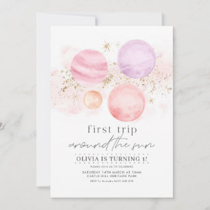 Primer viaje alrededor de la invitación al cumplea