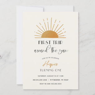 Primer viaje alrededor de la invitación al cumplea