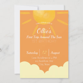 Primer viaje alrededor de la invitación al cumplea