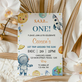 Primer viaje alrededor de la invitación al cumplea