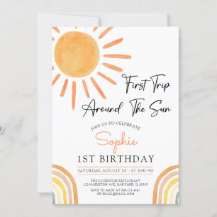 Primer viaje alrededor de la invitación al cumplea