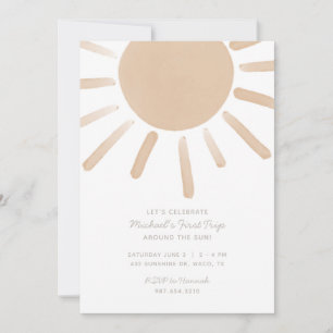 Primer viaje alrededor de la invitación al primer