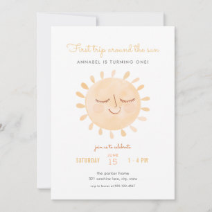 Primer viaje alrededor de la invitación al primer