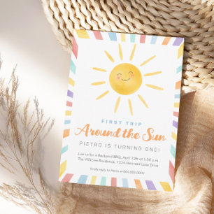 Primer viaje alrededor de la invitación al primer