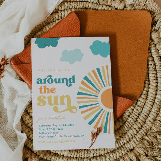 Primer Viaje Alrededor De La Invitación De Cumplea