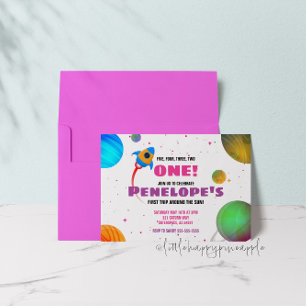 Primer Viaje Alrededor De La Invitación De Cumplea
