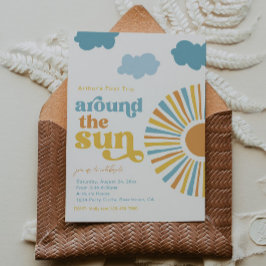 Primer Viaje Alrededor De La Invitación De Cumplea