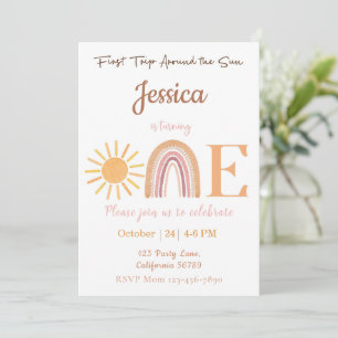 Primer Viaje Alrededor De La Invitación De Cumplea