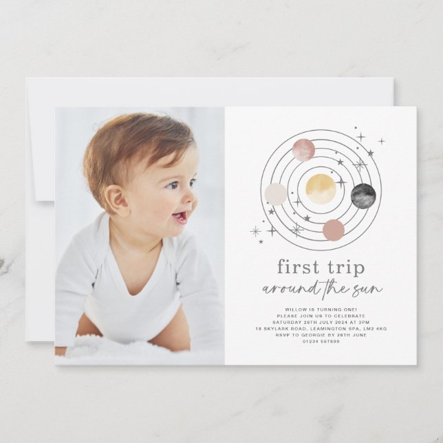 Primer viaje alrededor de la invitación de fotogra (Anverso)