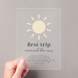 Primer viaje alrededor de la invitación del primer