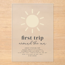 Primer viaje alrededor de la invitación del primer