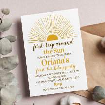 Primer viaje alrededor de la invitación del primer