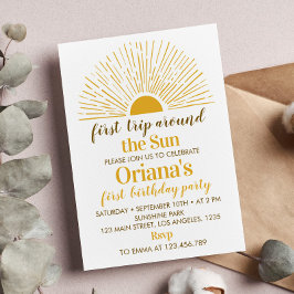 Primer viaje alrededor de la invitación del primer