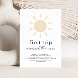 Primer viaje alrededor de la invitación del primer