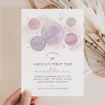 Primer viaje alrededor de la invitación del primer