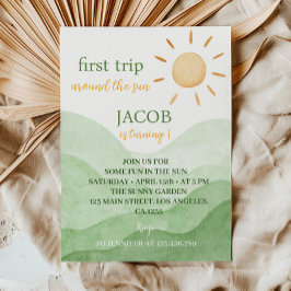 Primer viaje alrededor de la invitación del primer