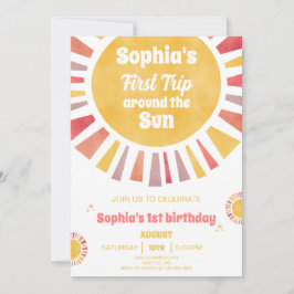 Primer Viaje Alrededor De La Invitación Del Sol