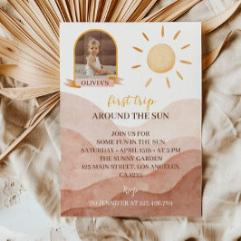 Primer viaje alrededor del sol Foto Invitación al 