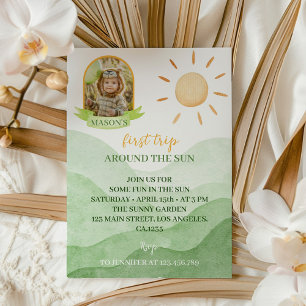 Primer viaje alrededor del sol Foto Invitación al 