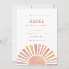 Primer viaje de chica alrededor de la invitación p