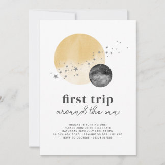 Primer Viaje Gris Alrededor De La Invitación De Cu