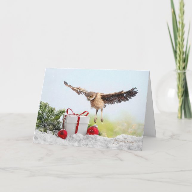 Primer vuelo sobre Navidades - Tarjeta de vacacion (Anverso)