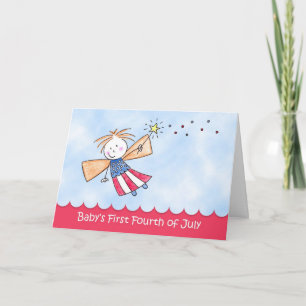 Primera 4 de julio, tarjeta de felicitación para h