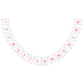 Primera bandera de la comunión de la cruz rosada