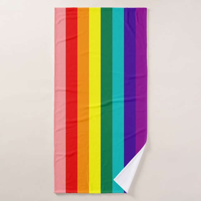 Primera bandera del orgullo arco iris (Toalla de baño)