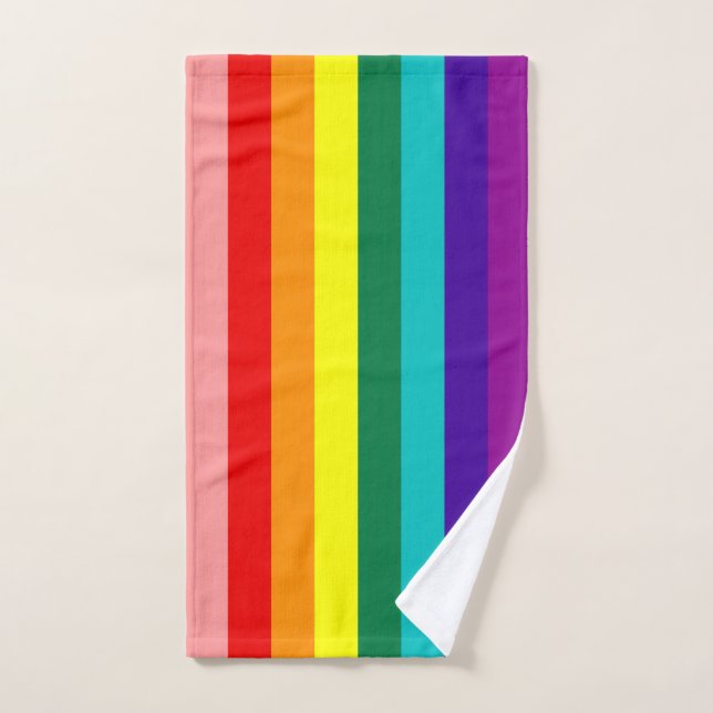 Primera bandera del orgullo arco iris (Toalla de mano)