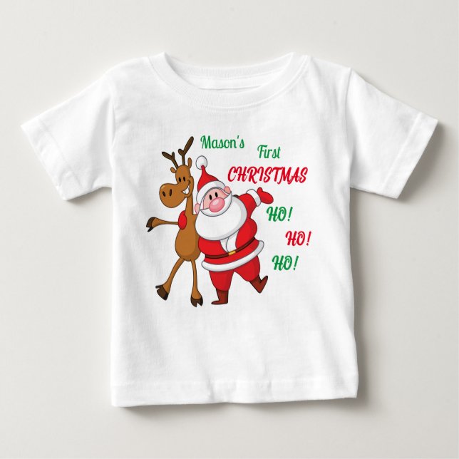 Primera camiseta de bebé de Navidad (Anverso)
