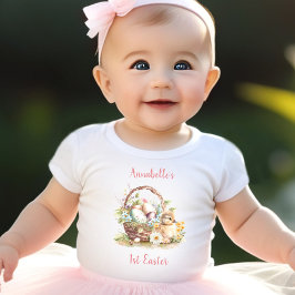 Primera camiseta de bebé personalizada de Pascua