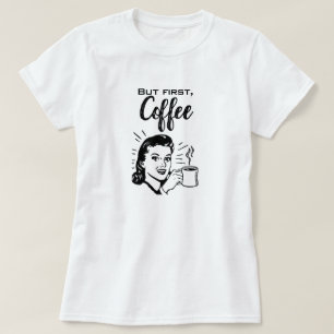 Primera camiseta de café retro